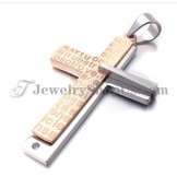Gorgeous Rose Gold Cross Titanium Pendant