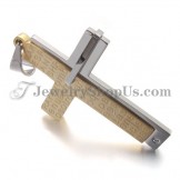 Gorgeous Gold Cross Titanium Pendant