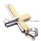 Gorgeous Gold Cross Titanium Pendant