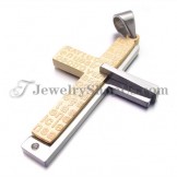 Gorgeous Gold Cross Titanium Pendant