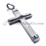 Fashion Titanium Silver Cross Pendant