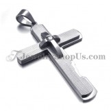 Silver Titanium Cross Pendant