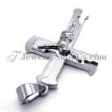 Classical Titanium Cross of Jesus Pendant