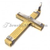 Fashion Titanium Gold Cross Pendant