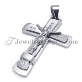 Classical Cross of Jesus Titanium Pendant