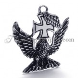 Eagle and Cross Titanium Pendant