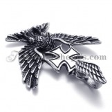 Eagle and Cross Titanium Pendant