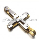 Fashion Gold Titanium Cross Pendant