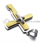 Gold Titanium Cross Pendant