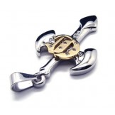 Men's Pure Titanium Pendants Necklace Sword Cross