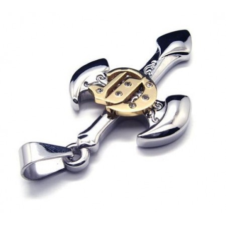 Men's Pure Titanium Pendants Necklace Sword Cross