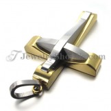 Elegant Titanium Gold Cross Pendant