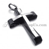 Elegant Titanium Black Cross Pendant