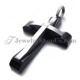 Elegant Titanium Black Cross Pendant