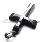 Elegant Titanium Black Cross Pendant