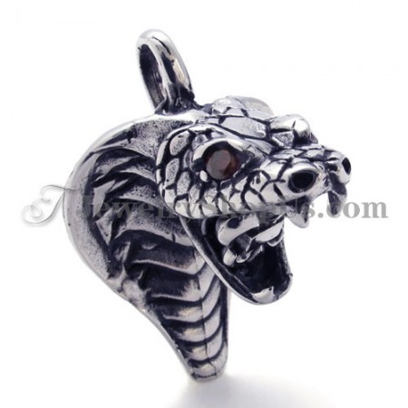 Fashion Cobra Pendant with Zircons