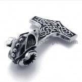 Fashion Skull with Cross Titanium Pendant