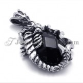 Elegant Black Zircon Titanium Pendant