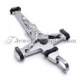 Elegant Black Titanium Jesus Cross Pendant