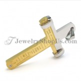 Elegant Gold Titanium Pendant with Rhinestone