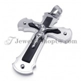 Classical Black Titanium Jesus Cross Pendant