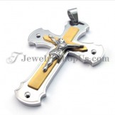 Classical Gold Titanium Jesus Cross Pendant