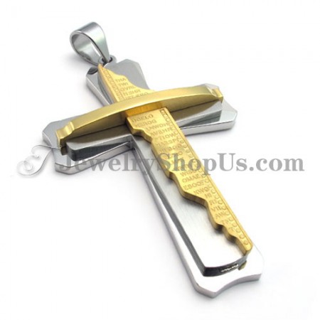 Gorgeous Gold Titanium Cross Pendant