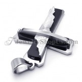 Gorgeous Black Titanium Cross Pendant