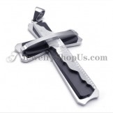 Gorgeous Black Titanium Cross Pendant