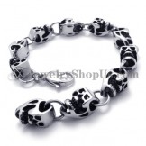 Gorgeous Titanium Skulls Bracelet