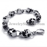 Gorgeous Titanium Skulls Bracelet