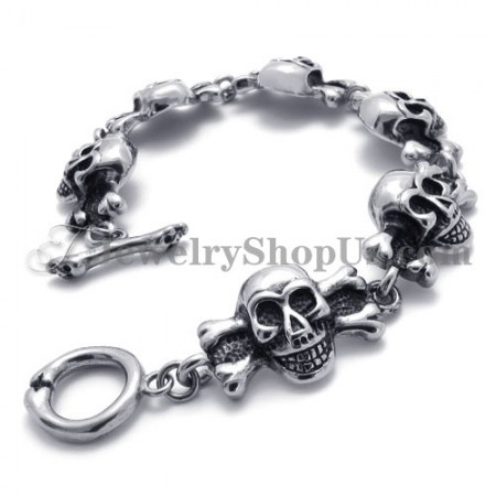 Fashion Titanium Skulls Bracelet