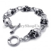 Fashion Skulls Titanium Bracelet