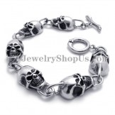 Fashion Skulls Titanium Bracelet