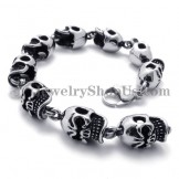 Elegant Skulls Titanium Bracelet