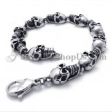 Elegant Skulls Titanium Bracelet