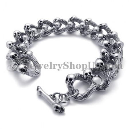 Fashion Titanium Skulls Bracelet