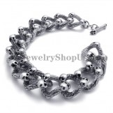 Fashion Titanium Skulls Bracelet