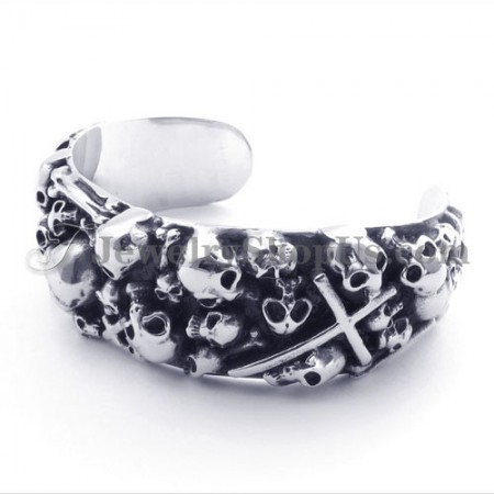 Titanium Skulls Bracelet