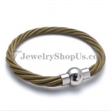 Fashion Leather with Titanium Bracelet
