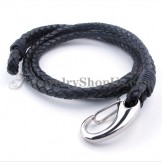 Titanium Leather Bracelet