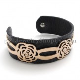 Gorgeous Titanium Leather Bracelet