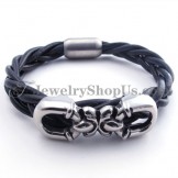 Fashion Titanium Leather Bracelet