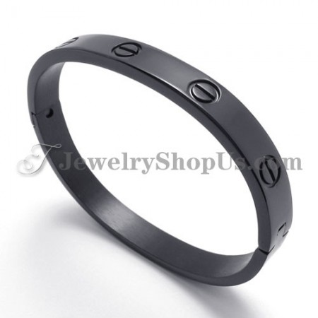 Elegant Black Titanium Bracelet for Women