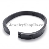 Elegant Black Titanium Bracelet for Women