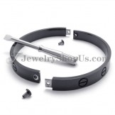 Gorgeous Black Men's Titanium Bracelet