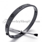 Elegant Black Titanium Bracelet for Women