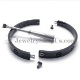 Elegant Black Titanium Bracelet for Women