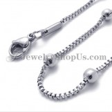 Elegant Titanium Silver Beads Women's Necklace