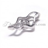 925 Silver Pendant with Zircon (Electroplating platinum) with Free Chain